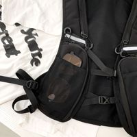 Sac à dos de course unisexe noir tactique pour marathon, cyclisme, jogging, ski, en PU, PVC et toile, portable, avec poche d'hydratation, gilet de trail running