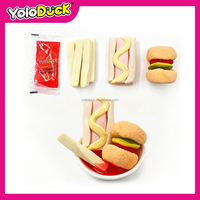 Bonbons fantaisie géants YOLODUCK en forme de hamburger, frites et boîte à lunch, bonbons moelleux et masticables, design amusant pour les fêtes, bonbons en vrac, OEM pour revendeurs