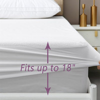 Protège-matelas personnalisé lavable, silencieux, antidérapant, en tissu éponge de coton, imperméable