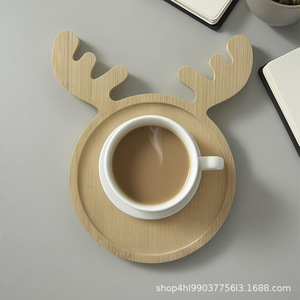 Bandejas de bambú con temática navideña, en forma de árbol, reno y gorro de Papá Noel, para servir frutas, postres, decoración para fiestas navideñas - Product Image 2