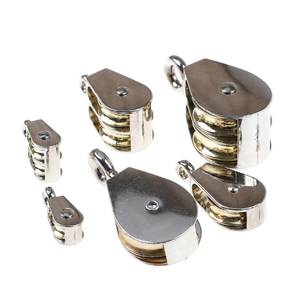 Poulie à double corde en zinc moulé sous pression, roue pivotante et poulie fixe pour accessoire de levage de câble métallique - Product Image 3