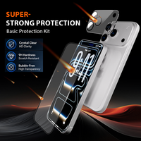Protezione Schermo e Lente Fotocamera 2 in 1 in Vetro Temperato 9H Trasparente Anti-Graffio per iPhone 17 18 Pro Max Air