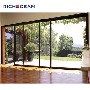 Portes coulissantes en aluminium RICHOCEAN Villa résistantes aux ouragans, double vitrage trempé, <span class=keywords><strong>porte</strong></span> patio coulissante extérieure - Product Image 6