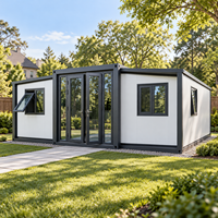 Maison préfabriquée à 3 chambres, faible coût de main-d'œuvre sur site, toit en pente en option, maison préfabriquée modulaire, logement multigénérationnel