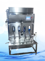 Machine à bouteilles d'eau semi-automatique à 4 têtes de 19 litres, machine à bouteilles de 5 gallons pour eau pure, bière, savon liquide, lait, aliments en plastique