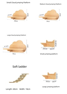 Support mural moderne de luxe pour chats Cadre d'escalade en bois et plateforme de saut Capsule spatiale classique <span class=keywords><strong>avec</strong></span> <span class=keywords><strong>poteau</strong></span> de maintien - Product Image 4