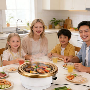 <span class=keywords><strong>Grill</strong></span> électrique commercial japonais <span class=keywords><strong>2500W</strong></span> en acier inoxydable avec revêtement en poudre, faible fumée, intégré, pour restaurant - Product Image 1