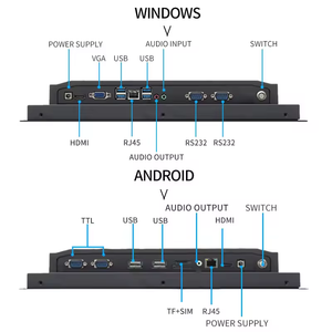10.4 inç fansız dokunmatik ekran çalışma all in one bilgisayar j1900 i3 i5 i7 işlemci endüstriyel panel pc düşük fiyat - Product Image 2