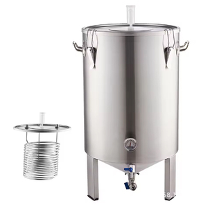Fermentador Cónico <span class=keywords><strong>de</strong></span> 30L/60L, Equipo para Elaboración <span class=keywords><strong>de</strong></span> <span class=keywords><strong>Cerveza</strong></span> Casera, Tanque <span class=keywords><strong>de</strong></span> Fermentación <span class=keywords><strong>de</strong></span> Acero Inoxidable 304 con <span class=keywords><strong>Enfriador</strong></span> y Chaqueta - Product Image 1