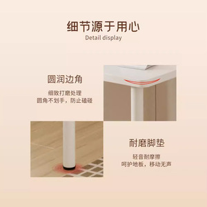 Dining Table Rectangle White Modern Design Living Room Furniture Portable Indoor Outdoor Use - Product Image 3
