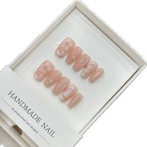 Prezzo di fabbrica fatto a mano <span class=keywords><strong>unghie</strong></span> <span class=keywords><strong>finte</strong></span> Private Label premere su <span class=keywords><strong>unghie</strong></span> corte Orval copertura completa <span class=keywords><strong>unghie</strong></span> <span class=keywords><strong>finte</strong></span> <span class=keywords><strong>con</strong></span> cuori rossi per le ragazze - Product Image 4