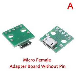 MICRO USB DIP 어댑터 5 핀 암 커넥터 B 형 PCB 변환기 브레드 보드 USB-01 스위치 보드 SMT