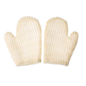 مصنع بالجملة تيري حمام التقشير غسل النايلون قفاز على شكل قفاز التقشير للحمام قفازات سوداء - Product Image 3