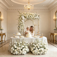 Susunan Bunga Sutra Buatan Tangan Warna Sesuai Pesanan untuk Dekorasi Pernikahan, Lorong Pengantin, Pusat Meja, Natal, Acara Kembali ke Sekolah