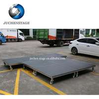 Vente en gros d'usine de Guangzhou Plate-forme de piste de danse portable pour mariage aluminium acier mobile intérieur événement concert