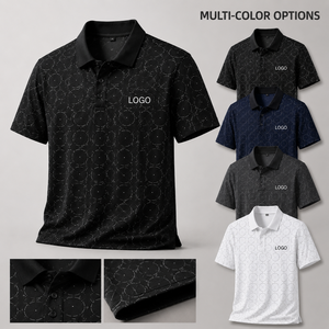 Polo de Golf Negro Personalizado Premium para Hombre, con Estampado, de Alto Rendimiento, Absorbente de Humedad, Marca Privada, Ropa Corporativa OEM - Product Image 2