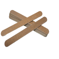 Lime à ongles jetable double face fine en émeri, pour salon ou usage domestique, personnalisée, droite, marron, 100/180, manucure