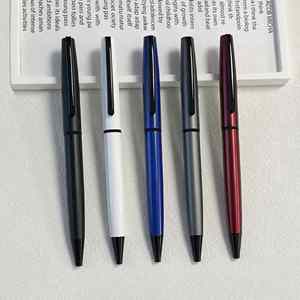 Stylo bille rotatif classique personnalisé en métal, encre noire 0,5 mm, non effaçable, cadeau promotionnel publicitaire, logo d'hôtel - Product Image 3