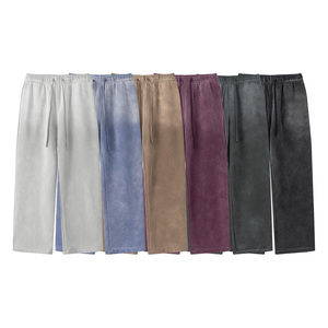 Heavyweight Acid Wash Vintage Distressed <b>Wide</b> <b>Leg</b> <b>Mens</b> Pants Custom Oversized Patchwork Cotton Streetwear Baggy <b>Trousers</b> - Product Image 3