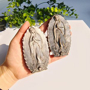 Piedra de energía curativa artesanal tallada en cristal de Jesús obsidiana dorada natural al por mayor para regalo de decoración - Product Image 4