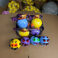 Jouet anti-stress Halloween Squishy Visage de Chien Changeant, Balle à Rebond Lent pour Soulager le Stress