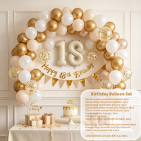 Grand ballon en aluminium métallisé doré en forme d'étoile de 32 pouces, ensemble de décoration d'anniversaire avec chiffres, écologique, durable, pour intérieur