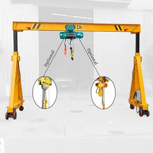 height adjustable single girder small mini portable gantry crane 1t 2t 3t 4t 5t 6t 8t 10t for sale