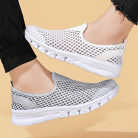Chaussures de marche respirantes en maille ajourée pour couple, à enfiler, séchage rapide, semelle amortie, pour extérieur et usage quotidien, vente en gros OEM ODM