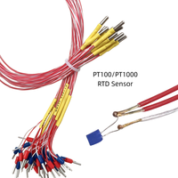 Sonde de température RTD Pt100 ultra-fine en cuivre 2*6mm avec connecteur à broches, sonde 3/4 fils, thermocouple en acier inoxydable