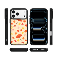 Coque de téléphone AG Feeling Black Edge avec motif automne doré pour iPhone 17, 17 Pro Max, 16 Pro, 15 – Coque magnétique
