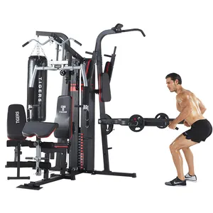 Home Gym Multifunktion ales 4-Stationen-Fitnessgerät für den Innenbereich Kraft trainings gerät mit Kniebeugen und Bankdrücken