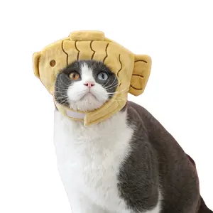 Produttore personalizzato Costume per animali domestici simpatico copricapo regolabile per gatti giocattoli di peluche per animali domestici fornitore di copricapo per cani da gatto