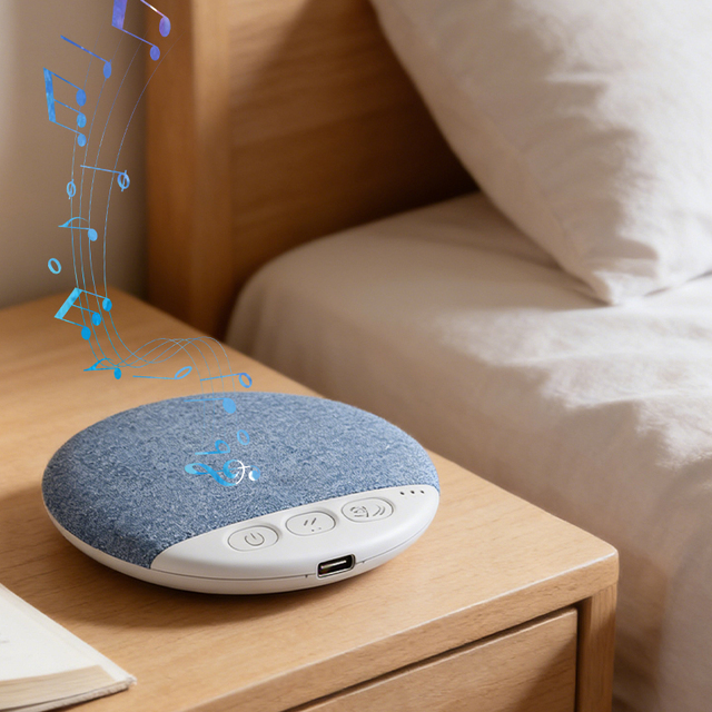 Cozy Circular Pillow Speaker Sleeping Speaker Conduction Speaker All-night Playback for Elderly Family Bedroom Sleep Helper