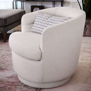 Muebles de lujo nórdicos modernos tapizados Sessel Club sillón de terciopelo giratorio barril Boucle Accent silla para sala de estar - Product Image 6