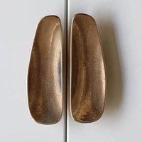 Poignée de porte en aluminium texturé irrégulier, forme arquée, bouton de porte carré en verre vieilli style antique, poignée de porte principale de luxe