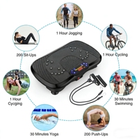 Machine à vibrations pour usage domestique, en matériau ABS, écologique, sûre, portable, charge maximale de 150 kg, amincissement, massage électromagnétique des pieds