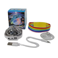Lumière de scène transfrontalière Smurf arc-en-ciel, à fixation par ventouse, colorée, à commande sonore, pour DJ, Rave, Disco, Stroboscope, KTV, bar