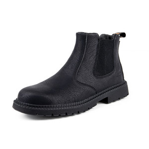 Chaussures de sécurité robustes pour hommes, fabriquées en usine, avec embout en acier, tige en microfibre imperméable et antidérapante, et semelle en caoutchouc. - Product Image 3