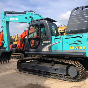 Kobelco SK200รถขุดตีนตะขาบมือสอง20ตันเครื่องขุดคัมมินส์เครื่องยนต์ Hino ปั๊มมอเตอร์เกียร์ต่ำชั่วโมงทำงานจีน - Product Image 3