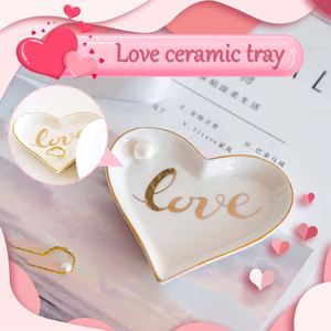 Custom Logo Heart <b>Ring</b> Dish, <b>Ceramic</b> Jewelry Holder Tray, Gift - Product Image 4
