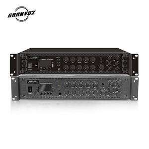 Amplificateur PA professionnel <span class=keywords><strong>6</strong></span> zones 2U 120W en métal avec entrées USB/SD/FM/BT/écran et sortie 70V/100V pour système de sonorisation - Product Image 3