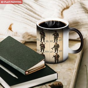 Thick Handle Frosted Black 11oz <b>Ceramic</b> Color Changing Mug Heat Sensitive Drinking <b>Cup</b> - Product Image 3