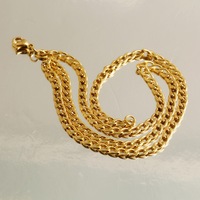 Chaîne en os de dragon de 5 mm pour hommes et femmes, collier polyvalent en forme d'épi de blé, chaîne hip-hop personnalisée en forme de panier de fleurs
