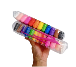 Ensemble de <span class=keywords><strong>pâte</strong></span> <span class=keywords><strong>à</strong></span> <span class=keywords><strong>modeler</strong></span> en plastique <span class=keywords><strong>à</strong></span> séchage <span class=keywords><strong>à</strong></span> l'air, 12/24/36/48 couleurs, non toxique, super légère, pour la créativité de la <span class=keywords><strong>maternelle</strong></span>, le bricolage, le cosplay, l'intelligence - Product Image 1