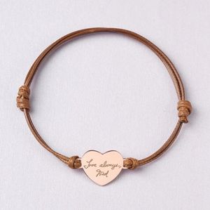 Gioielli Loveher nome personalizzato data nascita inciso in acciaio inox Charm bracciali moda bracciale in pelle regolabile - Product Image 1