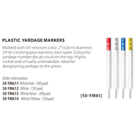 Marqueurs de distance de golf professionnels PARSETT 24 pouces en plastique avec pointes en acier inoxydable, résistants aux UV, haute visibilité