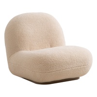 Chaise de salon nordique Teddy tissu de laine canapé monoplace de luxe chaises longues d'appoint fauteuil paresseux