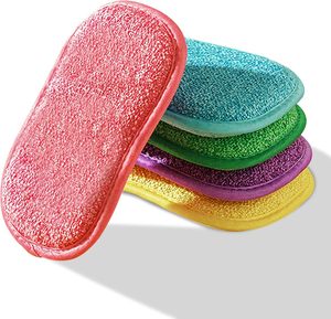 <b>Kitchen</b> Non-metal <b>Net</b> Scrubber Dish Wash Abrasive Non-Scratch Sponge Scouring Pad Sponge Scourer Scrub Sponge - Product Image 1