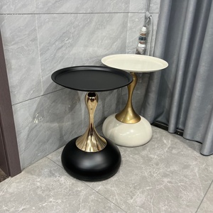 <span class=keywords><strong>Internet</strong></span> best-seller Table basse de petite taille Table d'appoint pour canapé Table ronde moderne légère de luxe de style italien - Product Image 1