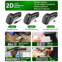 Lecteur de codes-barres 1D 2D QR sans fil GTCODESTAR, scanner de codes-barres laser pour reçus, caisse enregistreuse, inventaire, scan de point de vente